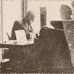 Gurdjieff Writing at the Cafe de la Paix